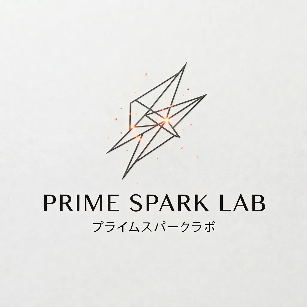 Prime Spark Labのミニマルなロゴマーク
